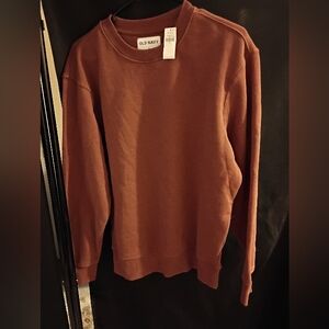 Old Navy Women's Rust Crew Neck Sweatshirt Cotton